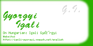 gyorgyi igali business card